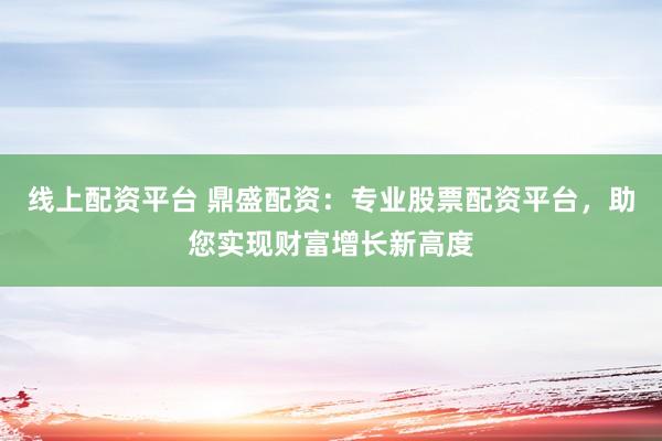 线上配资平台 鼎盛配资：专业股票配资平台，助您实现财富增长新高度